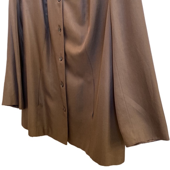 🤎 Nordstrom Encore Caramel Brown Silk/Cotton Blend Belted Blazer/Jacket, 18W - Picture 7 of 16